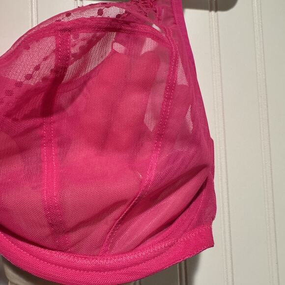 Elomi Matilda Unlined Plunge Bra Pink Underwire 40I - Picture 4 of 6